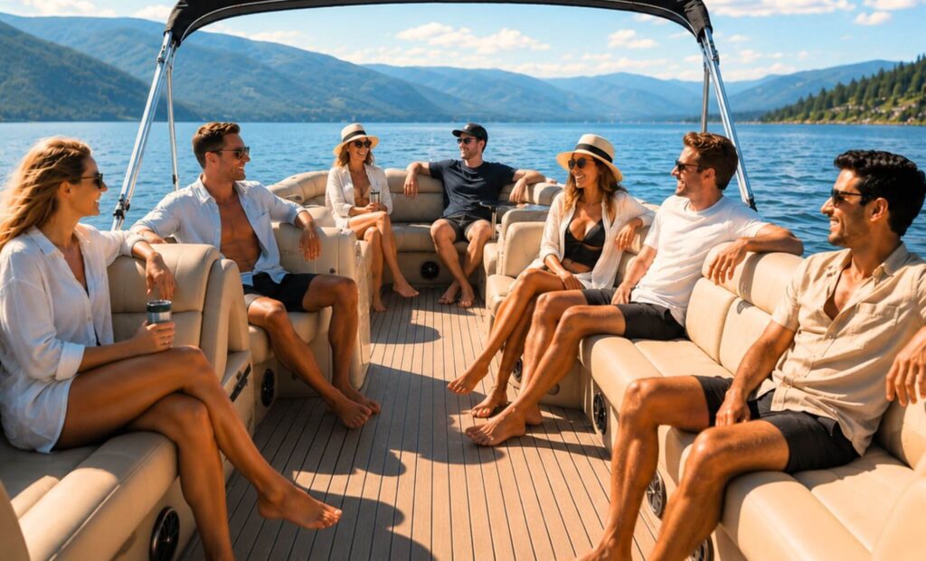 Pontoon Boat Tours in Kelowna on Okanagan Lake